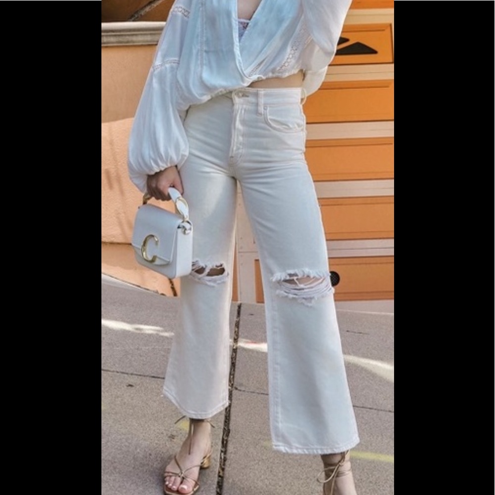 Free People White Jeans